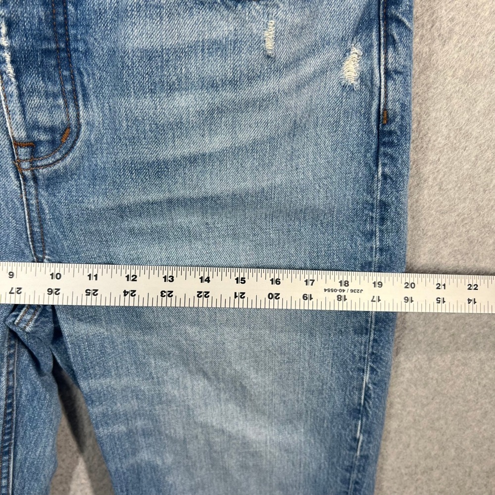 Madewell Low-Slung Baggy Jeans Womens 25 Blue Distressed Wide Leg Denim EUC - Picture 7 of 10